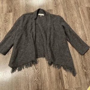 Kasper Gray Wool Cardigan